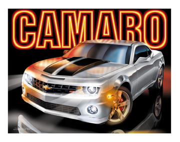 5th Gen SS/RS Silver Camaro with Black Stripe