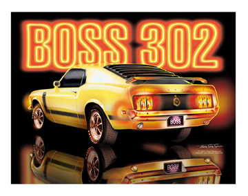 1970 Yellow Mustang Boss 302