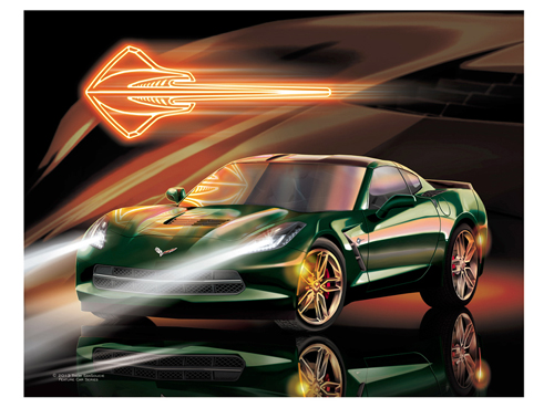 C7 - Lime Rock Green Corvette