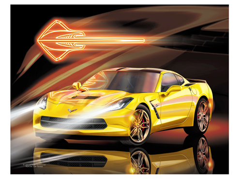 C7 - Yellow Corvette