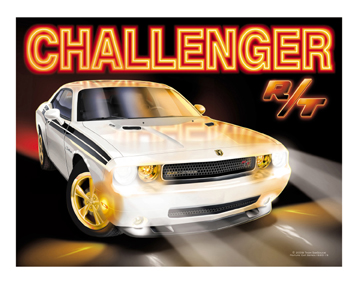 2008-10 White Challenger RT with Black Stripe