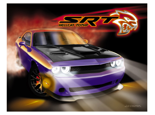 Plum Crazy w/Blk Hood Hellcat SRT