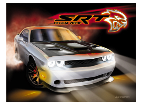 Billet Silver w/Blk Hood Hellcat SRT