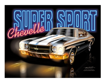 1970 Chevelle SS Black - White SS Stripe