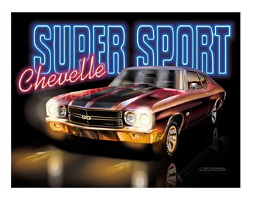 1970 Chevelle SS Black Cherry - Black SS Stripe