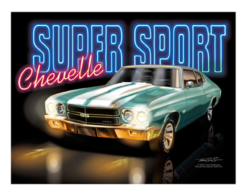 1970 Chevelle SS Misty Tuqroise - White SS Stripe