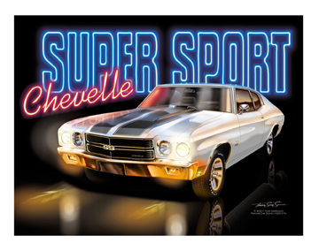 1970 Chevelle SS White with Black SS Stripe