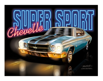 1970 Chevelle SS Atro Blue with Black SS Stripe