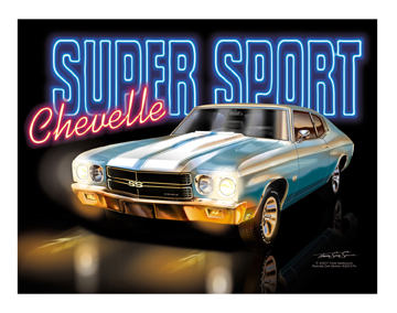 1970 Chevelle SS Atro Blue with White SS Stripe