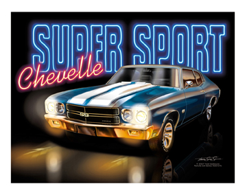 1970 Chevelle SS Fathom Blue with White SS Stripe