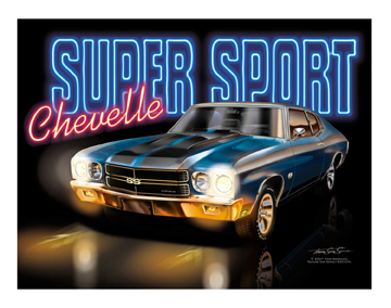 1970 Chevelle SS Fathom Blue with Black SS Stripe