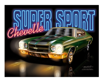 1970 Chevelle SS Fathom Green with Black SS Stripe