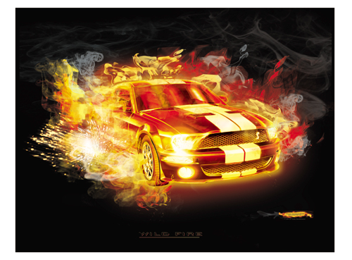 16x20 - GT500 Fire Print