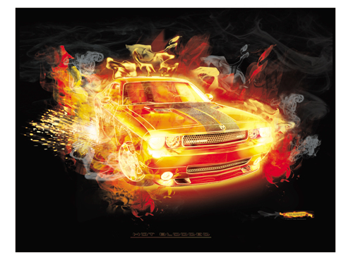 16x20 - Challenger Fire Print