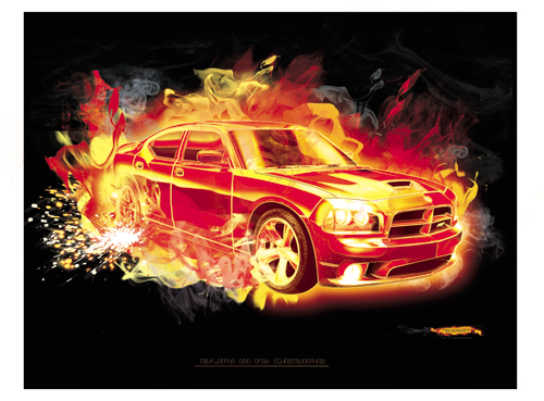 16x20 - Charger Fire Print