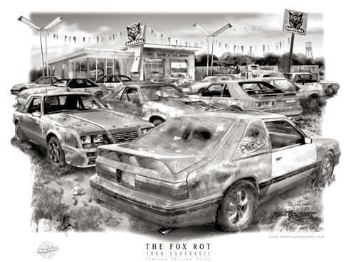 16x20 "Rusty Relics" Foxbody Print