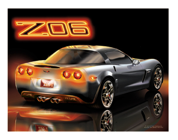 C6 Black Z06 Corvette