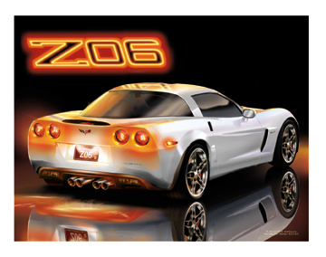 Silver Z06 Corvette