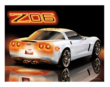 White Z06 Corvette