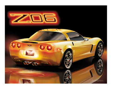 C6 - Yellow Z06 Corvette