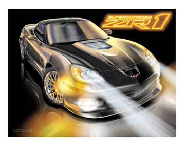 C6 Black ZR1 Corvette