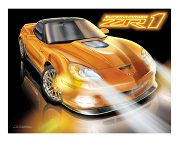 Orange ZR1 Corvette