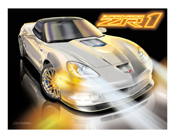 Silver ZR1 Corvette