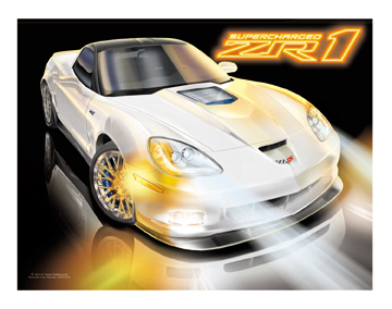 White ZR1 Corvette
