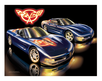 C5 Dark Blue Corvette